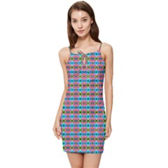 Dots On Dots Summer Tie Front Dress