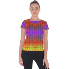 Electric Sunset Short Sleeve Sports Top 