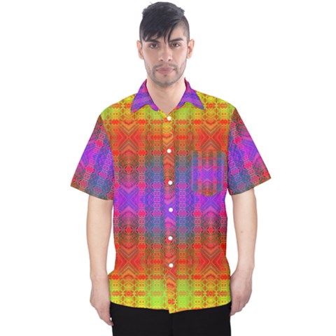 Electric Sunset Men s Hawaii Shirt by Thespacecampers