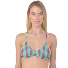 Electro Stripe Reversible Tri Bikini Top by Thespacecampers