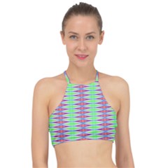 Electro Stripe Racer Front Bikini Top by Thespacecampers