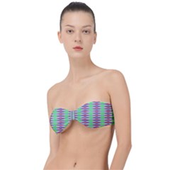 Electro Stripe Classic Bandeau Bikini Top  by Thespacecampers