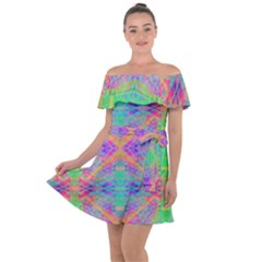 Hippie Dippie Off Shoulder Velour Dress by Thespacecampers