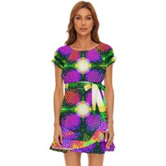 Honeycomb High Puff Sleeve Frill Dress by Thespacecampers