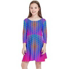 Intoxicating Rainbows Kids  Quarter Sleeve Skater Dress by Thespacecampers