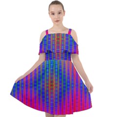 Intoxicating Rainbows Cut Out Shoulders Chiffon Dress by Thespacecampers