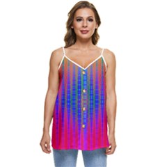 Intoxicating Rainbows Casual Spaghetti Strap Chiffon Top by Thespacecampers