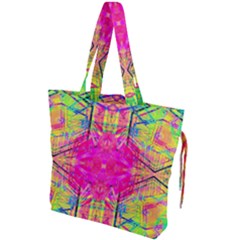 Kaleidoscopic Fun Drawstring Tote Bag by Thespacecampers