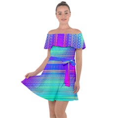 Liquid Lens Off Shoulder Velour Dress by Thespacecampers