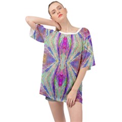 Peaceful Purp Oversized Chiffon Top by Thespacecampers