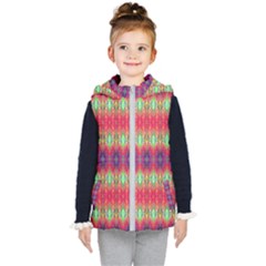 Psychedelic Synergy Kids  Hooded Puffer Vest by Thespacecampers