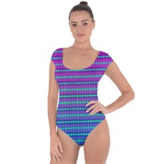 Purple Wubz Short Sleeve Leotard  by Thespacecampers