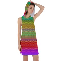 Rainbow Road Racer Back Hoodie Dress