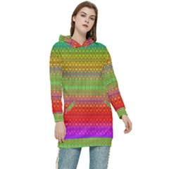 Rainbow Road Women s Long Oversized Pullover Hoodie by Thespacecampers