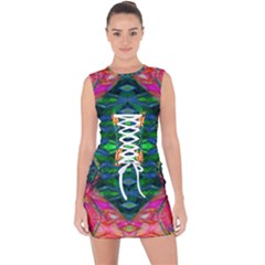 They re Here Lace Up Front Bodycon Dress