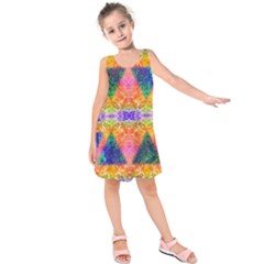 Triangular Dreams Kids  Sleeveless Dress by Thespacecampers
