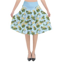 Dolmadakia Flared Midi Skirt