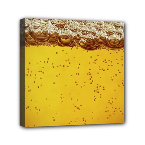Beer-bubbles-jeremy-hudson Mini Canvas 6  X 6  (stretched)