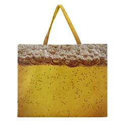 Beer-bubbles-jeremy-hudson Zipper Large Tote Bag by nate14shop