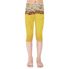 Beer-bubbles-jeremy-hudson Kids  Capri Leggings  by nate14shop