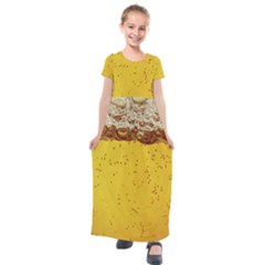 Beer-bubbles-jeremy-hudson Kids  Short Sleeve Maxi Dress by nate14shop