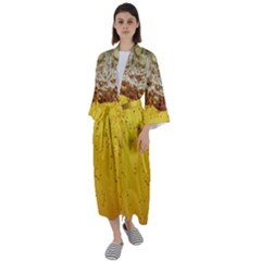 Beer-bubbles-jeremy-hudson Maxi Satin Kimono by nate14shop