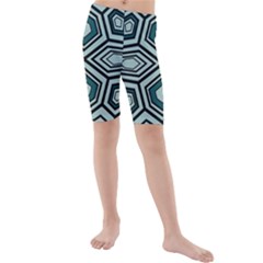 Abstract Pattern Geometric Backgrounds Kids  Mid Length Swim Shorts by Eskimos