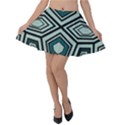 Abstract pattern geometric backgrounds Velvet Skater Skirt View1