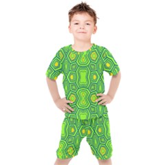 Abstract Pattern Geometric Backgrounds  Kids  Tee And Shorts Set by Eskimos