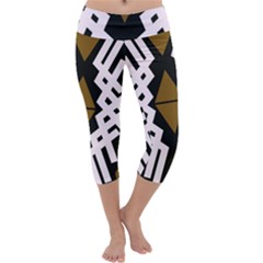 Abstract Pattern Geometric Backgrounds  Capri Yoga Leggings by Eskimos