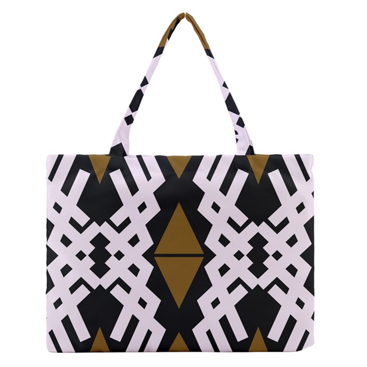 Abstract pattern geometric backgrounds  Zipper Medium Tote Bag