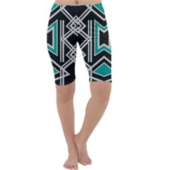 Abstract Pattern Geometric Backgrounds  Cropped Leggings  by Eskimos
