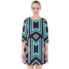 Abstract Pattern Geometric Backgrounds  Smock Dress by Eskimos