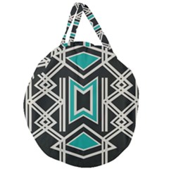 Abstract Pattern Geometric Backgrounds  Giant Round Zipper Tote by Eskimos