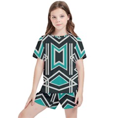 Abstract Pattern Geometric Backgrounds  Kids  Tee And Sports Shorts Set by Eskimos