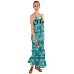 Abstract Pattern Geometric Backgrounds  Cami Maxi Ruffle Chiffon Dress by Eskimos