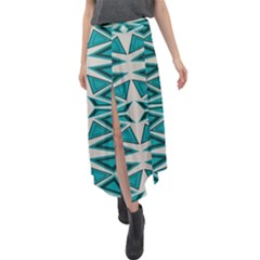 Abstract pattern geometric backgrounds  Velour Split Maxi Skirt