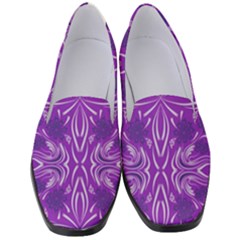 Folk Flowers Print Floral Pattern Ethnic Art Women s Classic Loafer Heels by Eskimos