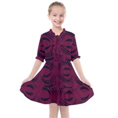 Folk Flowers Print Floral Pattern Ethnic Art Kids  All Frills Chiffon Dress by Eskimos