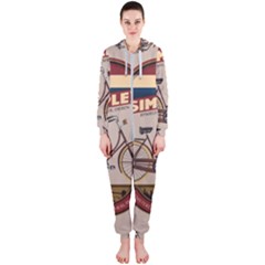 Simplex Bike 001 Design By Trijava Hooded Jumpsuit (ladies) by nate14shop