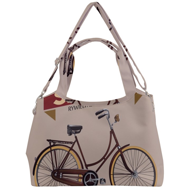 Simplex Bike 001 design by trijava Double Compartment Shoulder Bag