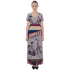 Simplex Bike 001 Design By Trijava High Waist Short Sleeve Maxi Dress by nate14shop