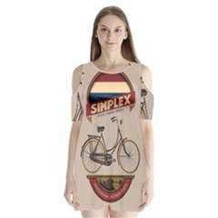 Simplex Bike 001 Design By Trijava Shoulder Cutout Velvet One Piece by nate14shop