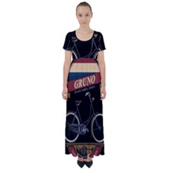 Gruno Bike 002 By Trijava Printing High Waist Short Sleeve Maxi Dress by nate14shop