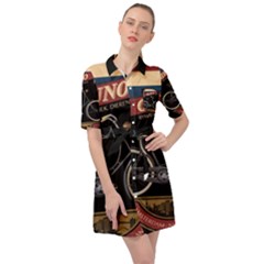 Gruno Bike 002 By Trijava Printing Belted Shirt Dress by nate14shop