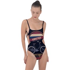 Gruno Bike 002 By Trijava Printing Tie Strap One Piece Swimsuit by nate14shop