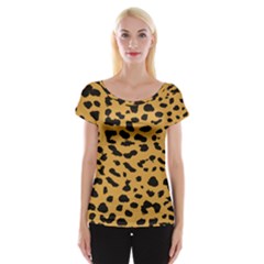 Animal Print - Leopard Jaguar Dots Cap Sleeve Top by ConteMonfrey