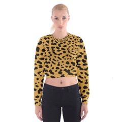 Animal Print - Leopard Jaguar Dots Cropped Sweatshirt