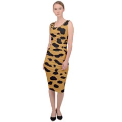 Animal Print - Leopard Jaguar Dots Sleeveless Pencil Dress by ConteMonfrey