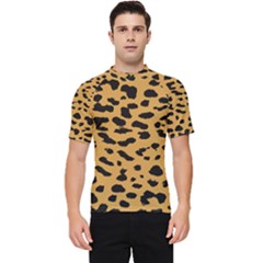 Animal Print - Leopard Jaguar Dots Men s Short Sleeve Rash Guard by ConteMonfrey